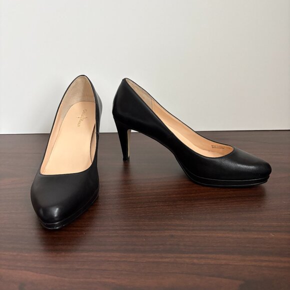 Cole Haan Shoes - Cole Haan Women's Black Leather Heels Platform Pumps Size 7.5